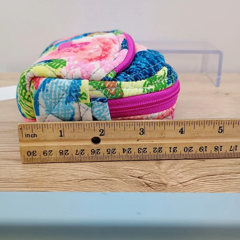 Vera Bradley Iconic Medium Cosmetic Bag Superbloom Floral Quilted Makeup Case